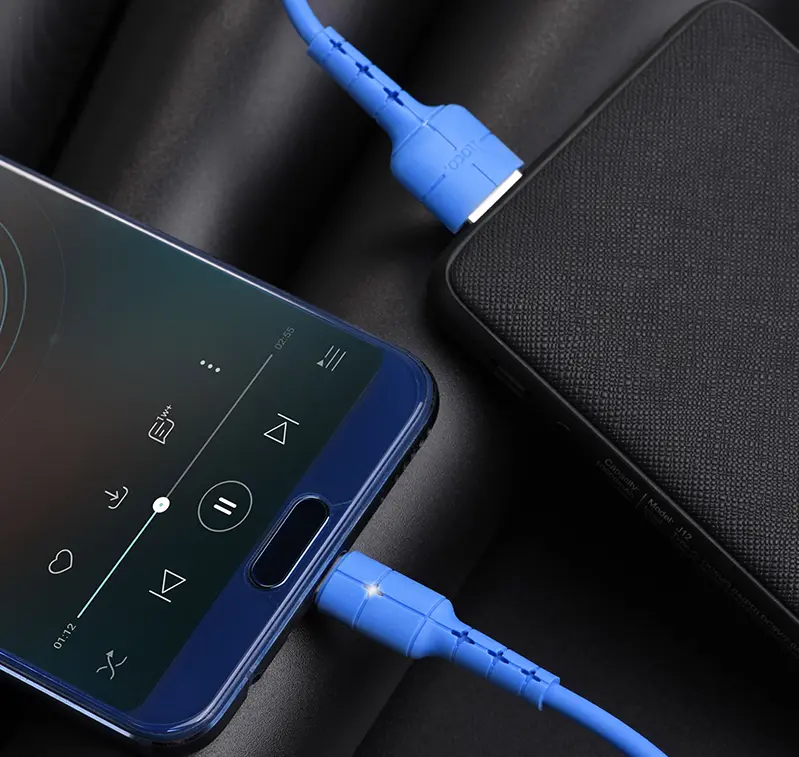 Кабель Hoco X30 Star Charging USB-A - Type-C 10w 1.2м cable Blue - фото 4