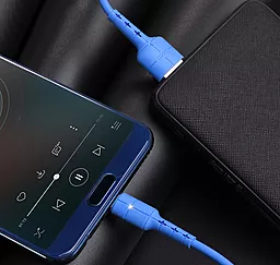 Кабель Hoco X30 Star Charging USB-A - Type-C 10w 1.2м cable Blue - миниатюра 4 Кабель Hoco X30 Star Charging USB-A - Type-C 10w 1.2м cable Blue - миниатюра 4