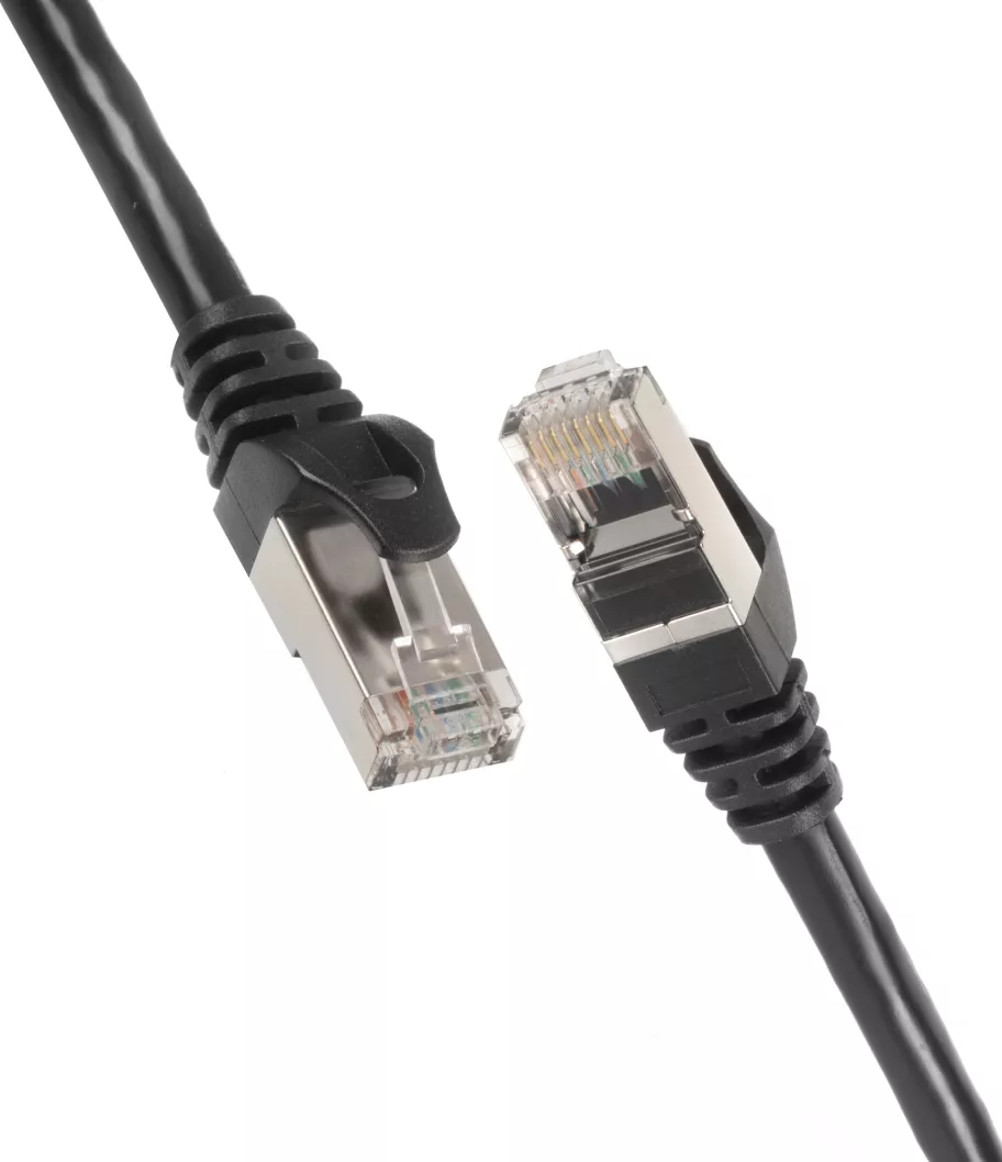 Патч-корд 2E RJ45 1м Cat. 6 SFTP чёрный (2E-PC6SFTPCOP-100BK) - фото 1