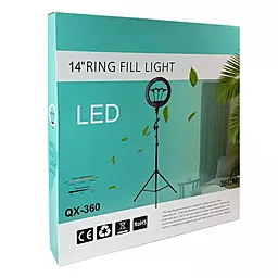 Кольцевая лампа QX-360 LED 36 cm 14" 192 lights - миниатюра 3