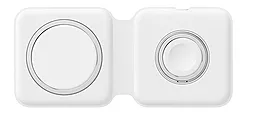 Бездротовий (індукційний) зарядний пристрій швидкої QI зарядки ColorWay Duo Charger 15W for iPhone White (CW-CHW32Q-WT)