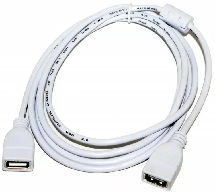 Шлейф (Кабель) Atcom USB 2.0 AF/AF 1.8м - фото 2