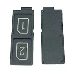 Держатель (лоток) Сим карты Sony Xperia Z5 Dual E6633 / E6683 / E6833 / E6883 Black - миниатюра 2