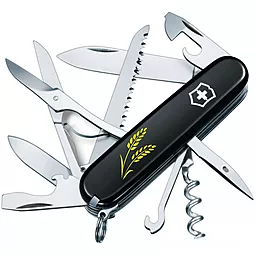 Мультитул Victorinox Huntsman Ukraine (1.3713.3_T1330u) Black Колосья пшеницы желтые - фото Мультитул Victorinox Huntsman Ukraine (1.3713.3_T1330u) Black Колосья пшеницы желтые