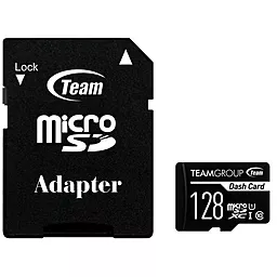 Карта памяти Team microSDXC 128GB Dash Card Class 10 UHS-I U1 + SD-адаптер (TDUSDX128GUHS03)