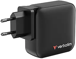 Сетевое зарядное устройство Verbatim MiniGaN 165w 3xUSB-C/USB-A ports charger black (32216) - фото Сетевое зарядное устройство Verbatim MiniGaN 165w 3xUSB-C/USB-A ports charger black (32216)