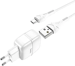 Сетевое зарядное устройство Hoco C77A 2.4a 2xUSB-A ports charger + micro USB cable white - миниатюра 3 Сетевое зарядное устройство Hoco C77A 2.4a 2xUSB-A ports charger + micro USB cable white - миниатюра 3
