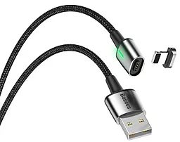 Кабель USB Baseus Zinc Magnetic 1.5A 2M Lightning Cable Black (CALXC-B01) - миниатюра 2