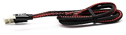 USB Кабель Inkax Leather Lightning Cable Black (СК-44) - мініатюра 3