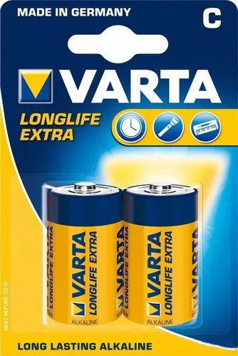 Батарейки Varta C (LR14) LongLife Extra 2шт 1.5 V - фото 1