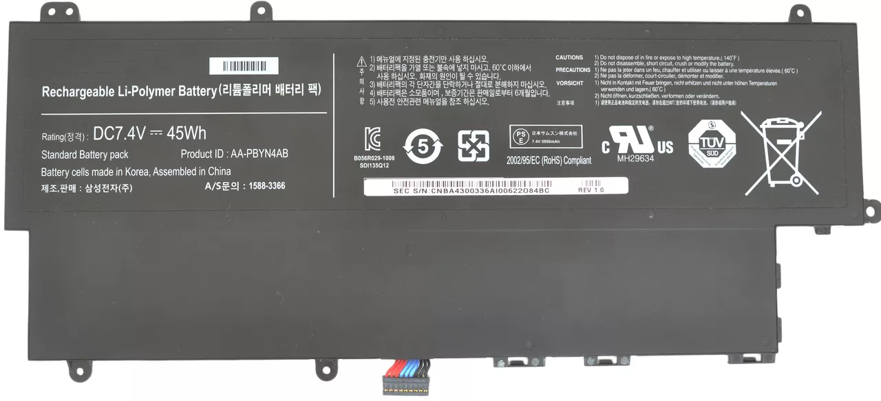 Аккумулятор для ноутбука Samsung AA-PBYN4AB / 7.4V 4800mAh  Black - фото 1