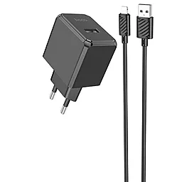 Сетевое зарядное устройство Hoco CS11A 2.1a home charger + Lightning cable black