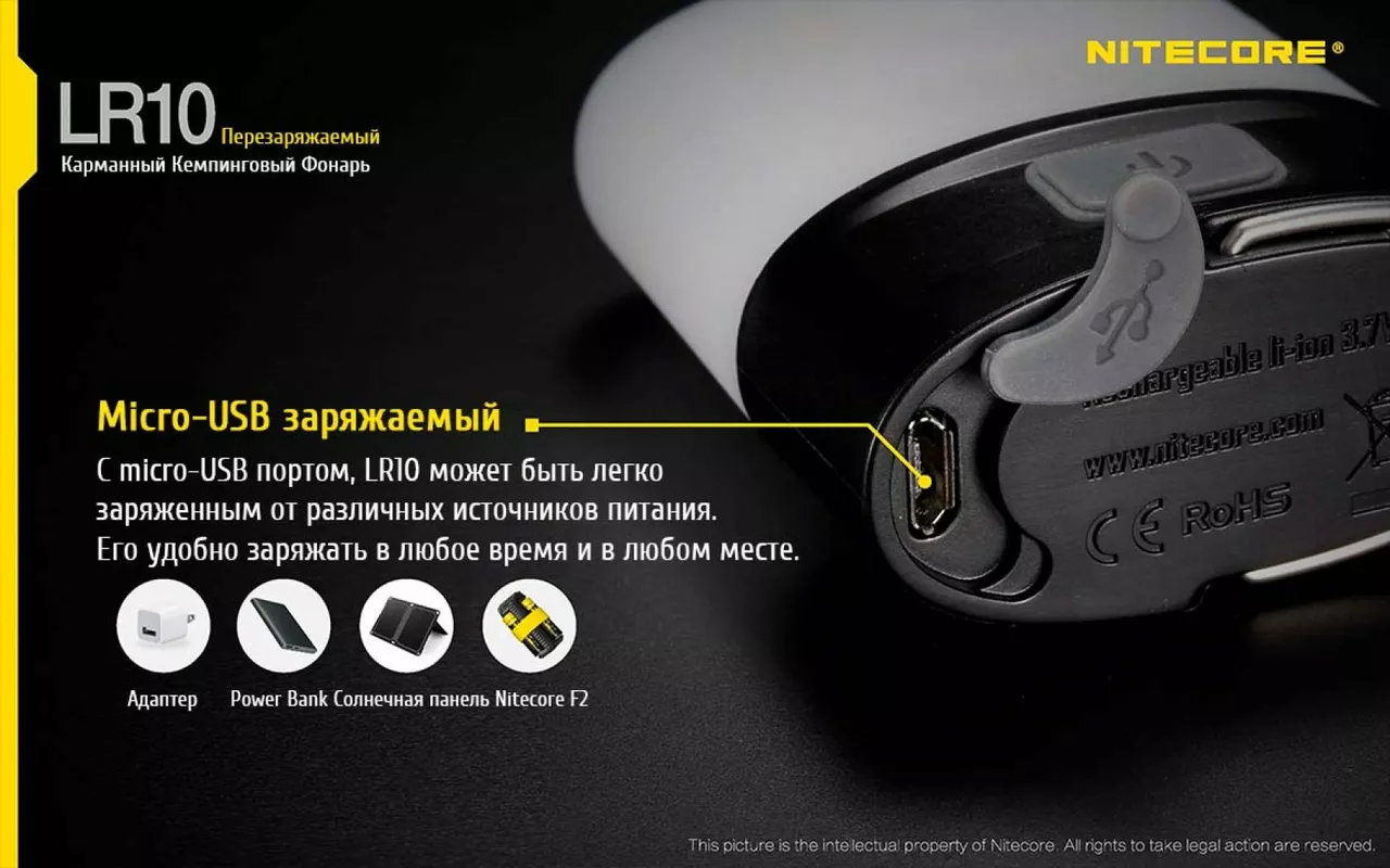 Ліхтарик Nitecore LR10 (6-1283-black) Чорний - фото 5