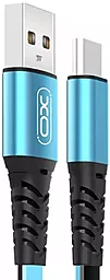 Кабель XO NB154 USB-A - Type-C 10w 1м cable Blue - фото Кабель XO NB154 USB-A - Type-C 10w 1м cable Blue