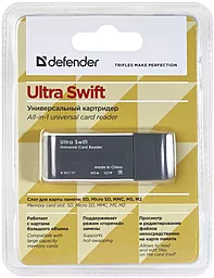 Картрідер Defender Ultra Swift USB 2.0 (83260) Gray - мініатюра 4 Картрідер Defender Ultra Swift USB 2.0 (83260) Gray - мініатюра 4