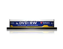 Диск Verbatim DVD+RW 4.7Gb 4x CakeBox 10 шт silver (43488) - миниатюра 2