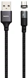 Кабель Remax Magnetic USB-A - micro USB 12w 2.4a 1.2м cable Black (RC-102M) - фото Кабель Remax Magnetic USB-A - micro USB 12w 2.4a 1.2м cable Black (RC-102M)
