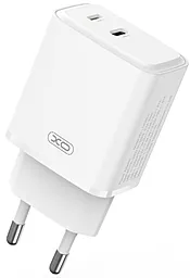 Сетевое зарядное устройство XO L145 20w PD USB-C + Lightning port charger white - фото Сетевое зарядное устройство XO L145 20w PD USB-C + Lightning port charger white