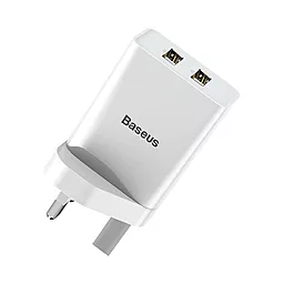 Сетевое зарядное устройство Baseus Compact Charger 2U 10.5W UK White (CCXJ010301)