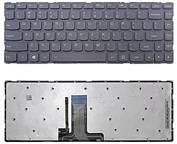 Клавиатура для ноутбука Lenovo IdeaPad S41-70 U41-70 без рамки подсветка клавиш черная