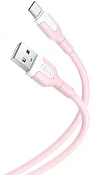 Кабель XO NB212 USB-A - Type-C 10.5w 1м cable Pink - фото Кабель XO NB212 USB-A - Type-C 10.5w 1м cable Pink