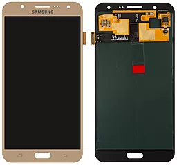 Дисплей Samsung Galaxy J7 J700 2015 с тачскрином, оригинал, Gold - фото Дисплей Samsung Galaxy J7 J700 2015 с тачскрином, оригинал, Gold