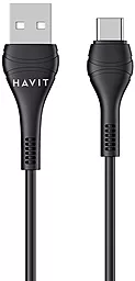 Кабель Havit HV-CB6161 USB-A - Type-C 10w 1м cable Black - фото Кабель Havit HV-CB6161 USB-A - Type-C 10w 1м cable Black