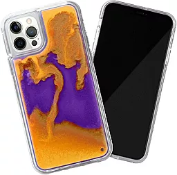 Чехол Epik Neon Sand glow in the dark Apple iPhone 12 Pro Max Purple/Orange