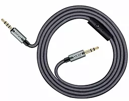 Аудио кабель, с микрофоном Hoco UPA04 AUX mini Jack 3.5mm M/M Cable 1 м black - миниатюра 3