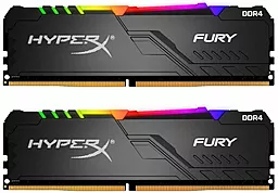 Оперативна пам'ять HyperX 32GB (2x16GB) DDR4 2400MHz Fury RGB Black (HX424C15FB3AK2/32)