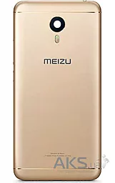 Задня кришка корпусу Meizu M3 Note (L681H) зі склом камери Original Gold - фото Задня кришка корпусу Meizu M3 Note (L681H) зі склом камери Original Gold