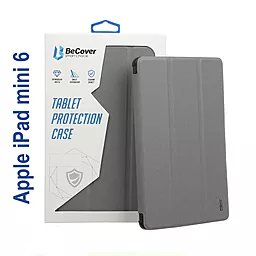 Чехол для планшета BeCover Tri Fold Soft TPU для Apple iPad mini 6 2021 Gray (706722) - фото Чехол для планшета BeCover Tri Fold Soft TPU для Apple iPad mini 6 2021 Gray (706722)