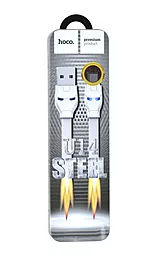 Кабель Hoco U14 Steel man USB-A - Type-C 12w 2.4a 1.2м cable White - миниатюра 3 Кабель Hoco U14 Steel man USB-A - Type-C 12w 2.4a 1.2м cable White - миниатюра 3