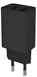 Сетевое зарядное устройство ColorWay 2.1A 2xUSB-A ports home charger black (CW-CHS015-BK) - миниатюра 2