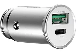 Автомобильное зарядное устройство с быстрой зарядкой Baseus Circular Metal PPS Quick Charger 30W Silver