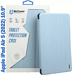 Чехол для планшета BeCover Direct Charge Pen с креплением Apple Pencil для Apple iPad Air 5 (2022) 10.9" Light Blue (708779) - фото Чехол для планшета BeCover Direct Charge Pen с креплением Apple Pencil для Apple iPad Air 5 (2022) 10.9" Light Blue (708779)