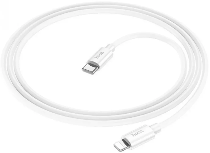 Кабель Hoco X87 Magic Silicone USB Type-C - Lightning 20w 3a 1м PD сable White - фото 3
