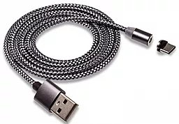 Кабель Walker C590 Magnetic USB-A - Type-C 12w 2.4a 1м cable Gray - фото Кабель Walker C590 Magnetic USB-A - Type-C 12w 2.4a 1м cable Gray