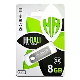 Флешка Hi-Rali Shuttle Series 8GB USB 3.0 (HI-8GB3SHSL) Silver - фото Флешка Hi-Rali Shuttle Series 8GB USB 3.0 (HI-8GB3SHSL) Silver