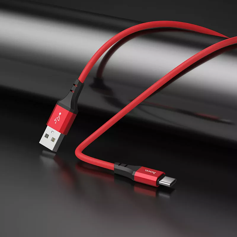 Кабель Hoco X86 Spear USB-A - Type-C 15w 3a 1м cable Red - фото 4