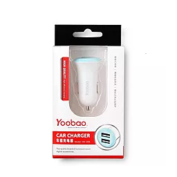Автомобильное зарядное устройство Yoobao 2USB Car Charger 2.4A Blue (YB205) - миниатюра 3