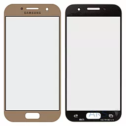 Корпусное стекло дисплея Samsung Galaxy A3 A320F, A320Y 2017 (с OCA пленкой) Gold - фото Корпусное стекло дисплея Samsung Galaxy A3 A320F, A320Y 2017 (с OCA пленкой) Gold