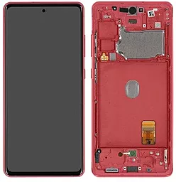Дисплей Samsung Galaxy S20 FE G780, S20 FE G781 5G з тачскріном і рамкою, (OLED), Red