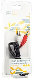 Аудіо кабель PowerPlant 2xRCA M/M Cable 1 м black (CA912032) - мініатюра 3