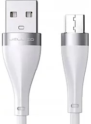 Кабель Jellico A17 USB-A - micro USB 15w 3.1a 1м cable White - фото Кабель Jellico A17 USB-A - micro USB 15w 3.1a 1м cable White