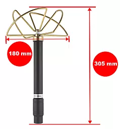 Антенна клеверная для средств РЭБ, 970-1100 MHz, 100W, N-J - фото Антенна клеверная для средств РЭБ, 970-1100 MHz, 100W, N-J