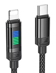 Кабель Hoco U126 Lantern USB Type-C - Lightning 27w 3a 1.2м PD сable Black - фото Кабель Hoco U126 Lantern USB Type-C - Lightning 27w 3a 1.2м PD сable Black