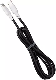 USB PD Кабель Gelius GP-UCN001CC Full Silicon 60W 1.2M USB Type-C - Type-C Cable Black/White - мініатюра 3