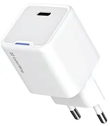Сетевое зарядное устройство ColorWay 30w GaN/PPS PD USB-C fast charger white (CW-CHS054PD-WT) - фото Сетевое зарядное устройство ColorWay 30w GaN/PPS PD USB-C fast charger white (CW-CHS054PD-WT)