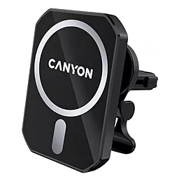 Держатель с беспроводной зарядкой, магнитный Canyon C-15-01 Magnetic Car holder 15W Black